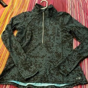 Ladies golf mock zipper front